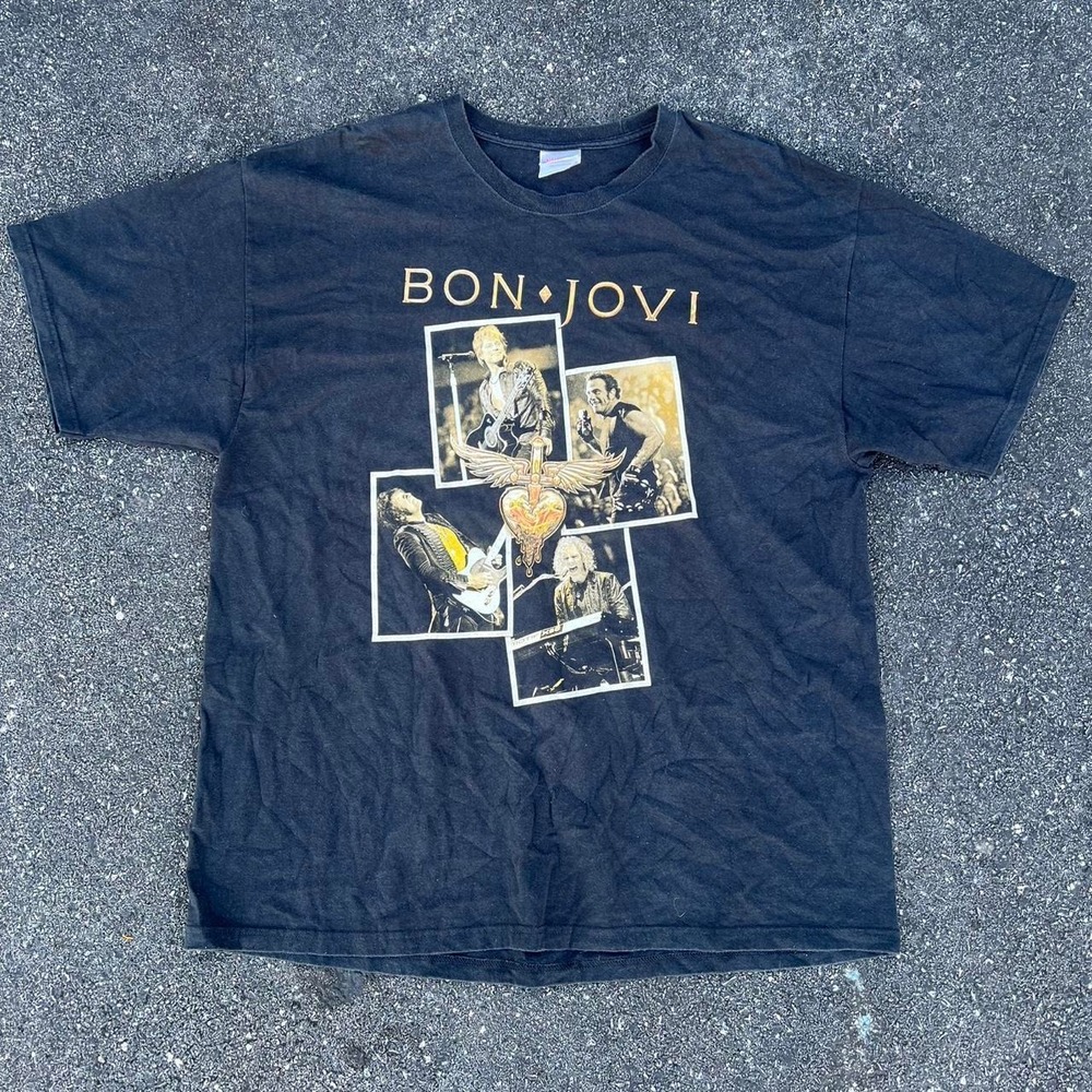 Bon Jovi Live 2011 Tour Music Concert Rock Band Graphic shirt size XXL
